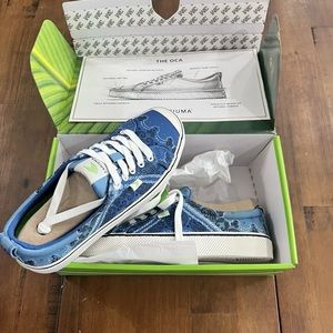 Cariuma Shoe Unisex OCA Low Blue Bandana Canvas Sneakers W7.5/M6 Dodgers BRAZIL